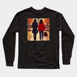 The Girls Walking in Autumn II Long Sleeve T-Shirt